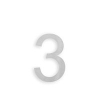 MSH Modern Stainless Hardware 6 Inch Stainless Steel House Number 3