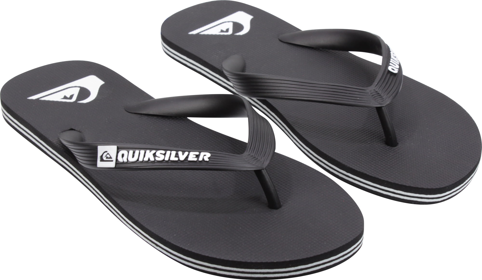 Quiksilver Men's Molokai Flip Flop Sandals Black/Black/White - AQYL100601-XKKW -