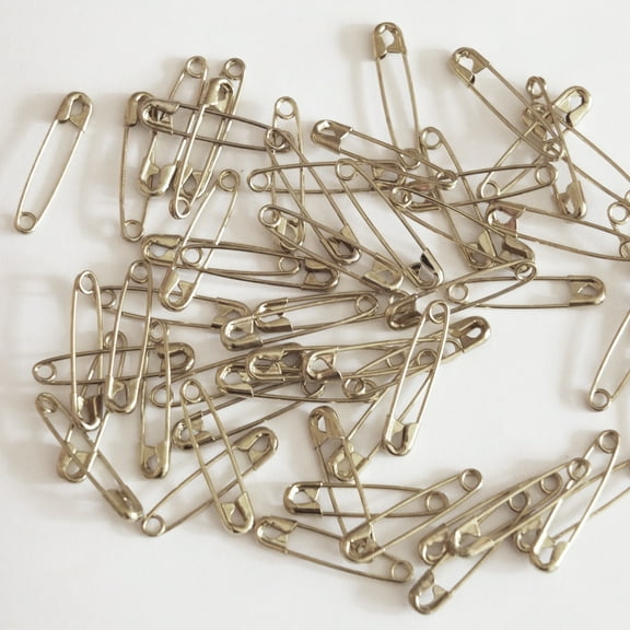 Safety Pins Size 0 (7/8") Silver Tone Bulk PK/100 Made in USA