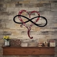 thumbnail image 2 of Decoración de pared AOOLVY Infinity Heart, arte de pared de metal rojo y negro, 2 of 8