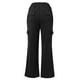 thumbnail image 4 of Pantalones rectos lisos con cintura elástica para mujer - Diseño con tirantes, poliéster, ropa informal - Tallas S-XXL, 4 of 6