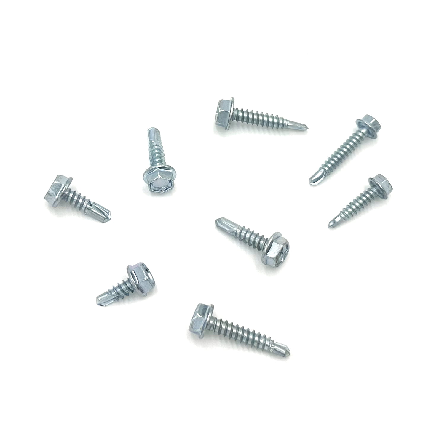 Hyper Tough Zinc Plated Steel Self Drilling Screw Set with Clear Case, 180 Piece
