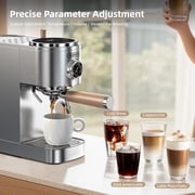 HiBREW H13 Semi-Automatic Espresso Maker - 6 Programmable Drink Modes, 1.3L Water Tank & Adjustable Pre-Infusion