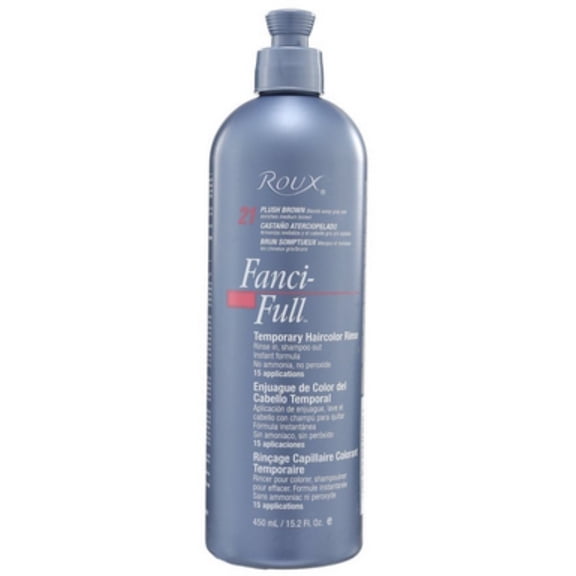 Roux Fanci-Full Temporary Color Rinse 21 Plush Brown, 15.2 oz (Pack of 2)