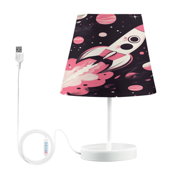 BZSMCE Table Lamp Creative Spaceship Pinting Simple Pattern Night Light