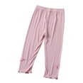 thumbnail image 4 of Zshosam Girls Fleece Lined Leggings Girls Leggings Thick Leggings for Girls Kids Full Length Pants Stretchy Size 7T 8T,(Pink 7-8 Years), 4 of 8