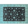 thumbnail image 1 of Ahgly Company Indoor Rectangle Oriental Light Blue Traditional Area Rugs, 7' x 10', 1 of 4