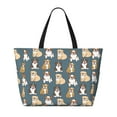 thumbnail image 2 of Disketp Cartoon Bulldog 1 Bolsa de Playa de Gran Capacidad, Bolso Impermeable y a Prueba de Arena para Mujer, Ideal para Playa, Piscina y Natación, 2 of 7