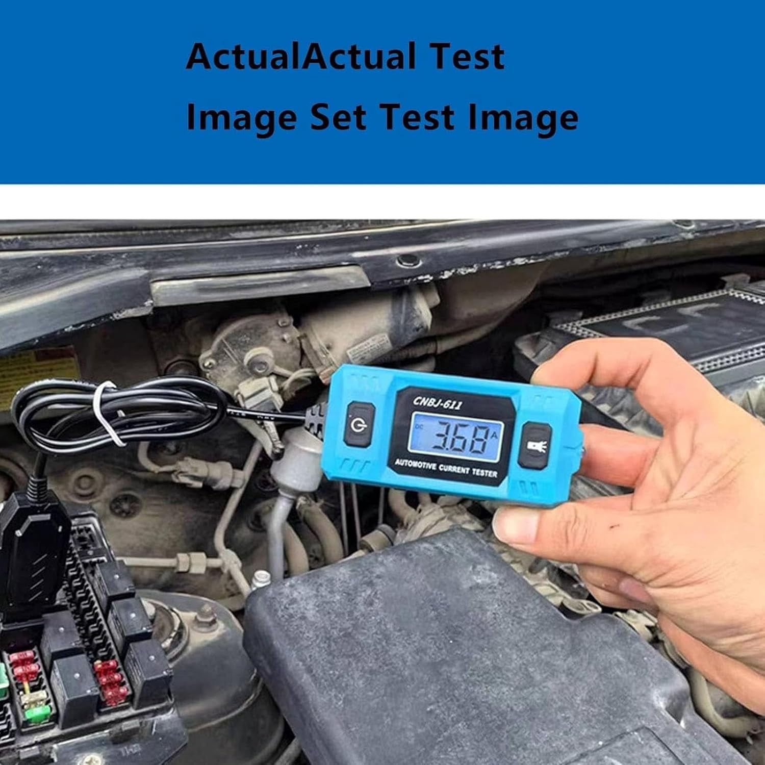 Automotive Circuit Fault Probe Tester – 20A 48V High-Precision Current Tester with LCD Display & Front Light, Car Relay Fuse Blade Checker