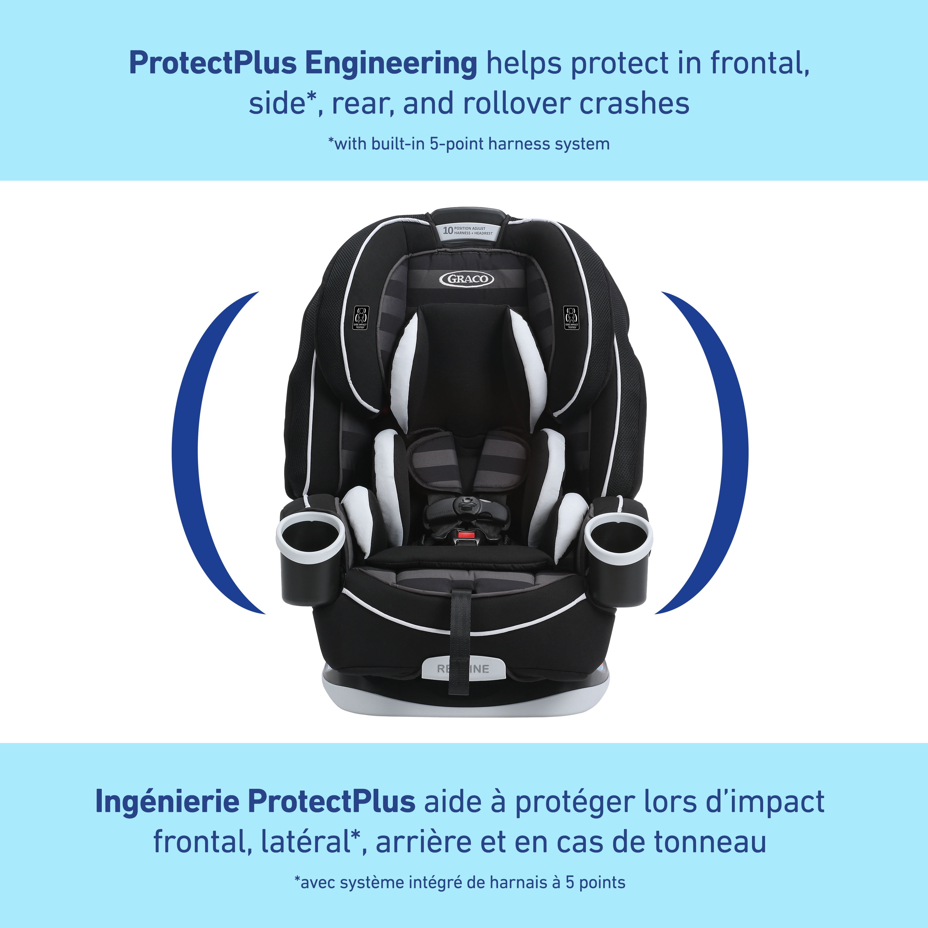 Graco 4Ever 4-in-1 Convertible Car Seat | Versatile, Comfortable, and Safe for Babies through Preteens | 1.8-54 kg (4-120 lb)