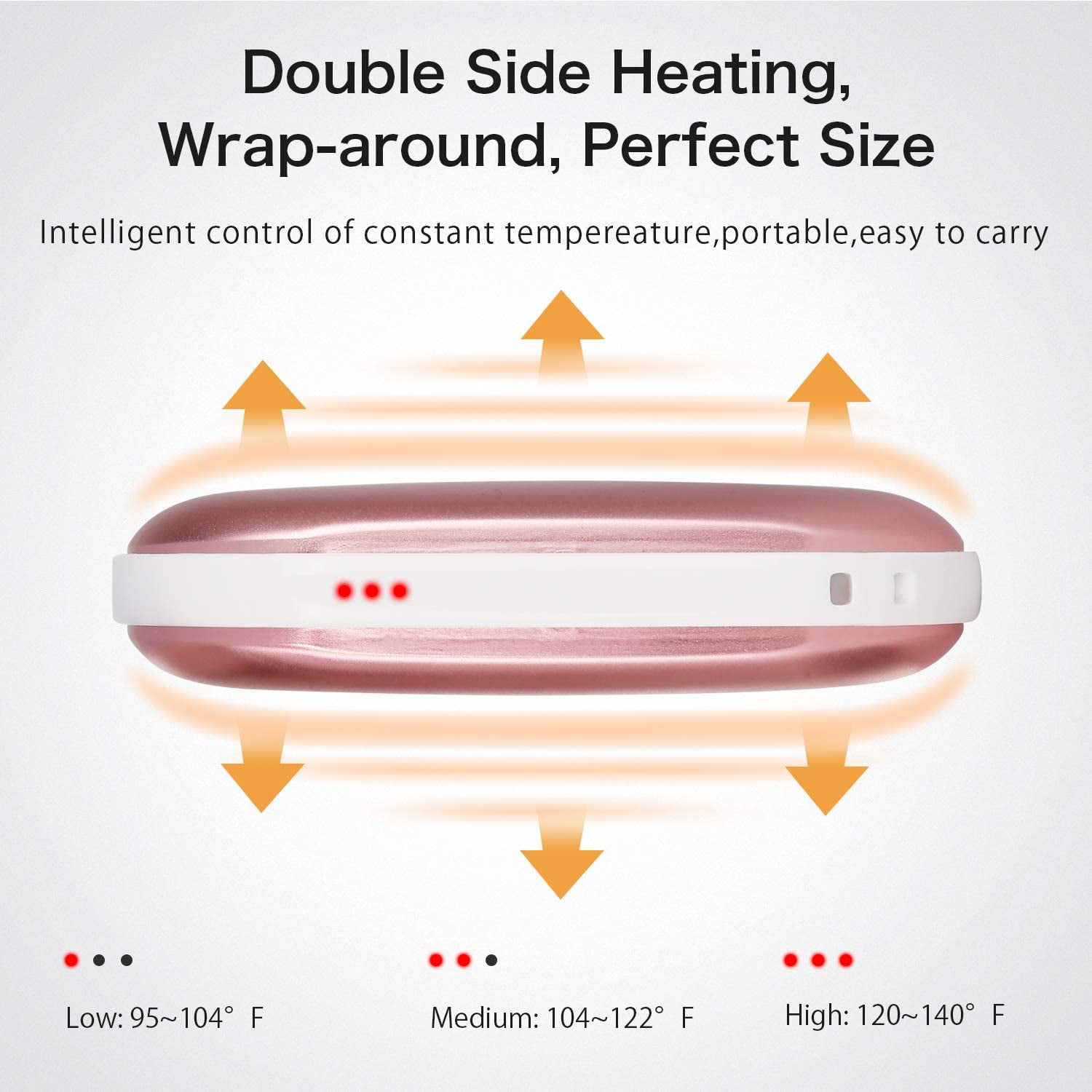 Chauffe-mains Rechargeable 4 En 1 USB - ZGEER - Chauffe-mains Double Face - 3 Modes De Chauffage