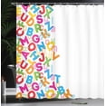 thumbnail image 4 of Ambesonne Colorful Shower Curtain, Alphabet Lettering, 69"Wx70"L, Multicolor, 4 of 5
