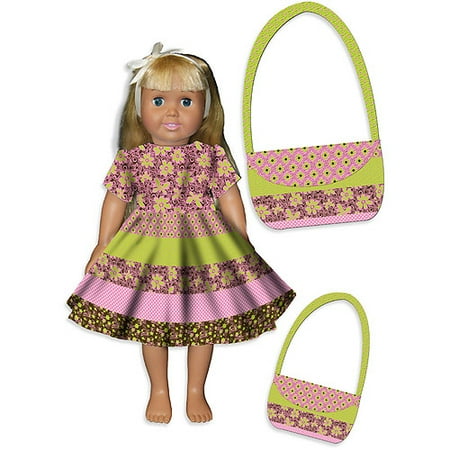 Creative Cuts Fabric Doll Dress Kit, Pink Floral