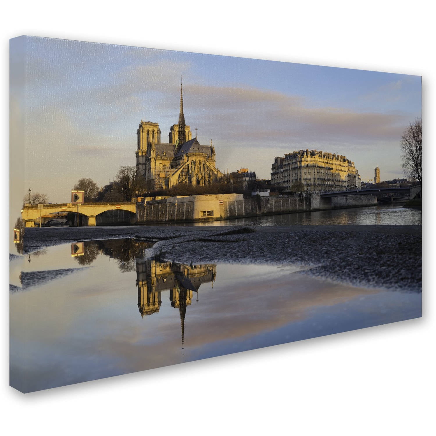 Trademark Fine Art "Sunrise in Notre Dame de Paris" Canvas Art by Mathieu Rivrin