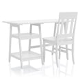 thumbnail image 2 of Furniture of America Acres Wood 2pc Writing Desk and Chair Set, White, 2 of 7