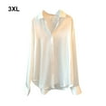 thumbnail image 4 of Chemise Boutonnée Style Décontracté pour Femmes Voyage Randonnée Femmes Style Décontracté Chemise Boutonnée Travail Réunion Polyester Blouse à Revers Manches Longues Vêtements Vêtements Blanc 3TG, 4 of 8