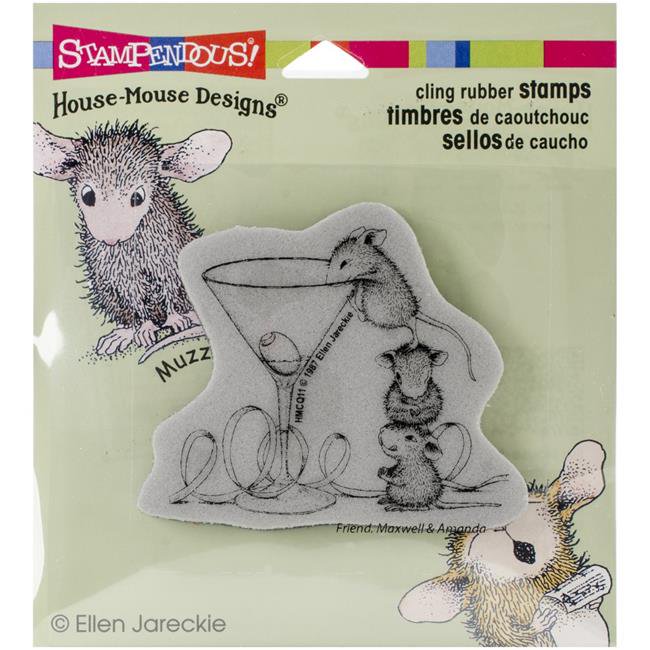 Stampendous House Mouse Cling Stamp Martini Mice