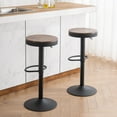 thumbnail image 7 of Kidol&Shellder Wooden Bar Stools Set of 2 Modern Swivel Backless Walnut Round Barstools, 7 of 7