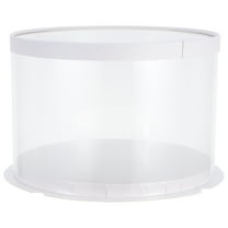 4pcs Transparent Cake Packaging Box 8-Inch Clear Cake Holder With Lid Single Layer Cake Carrier For Birthday Wedding And Party Cakes