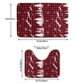 thumbnail image 3 of Honeii Christmas Tree Buffalo Plaid Pattern Bathroom Anti-Skid Pad Bathroom Mat Vintage Seamless Pattern Not-Slip Toilet Rug Set, 3 of 6