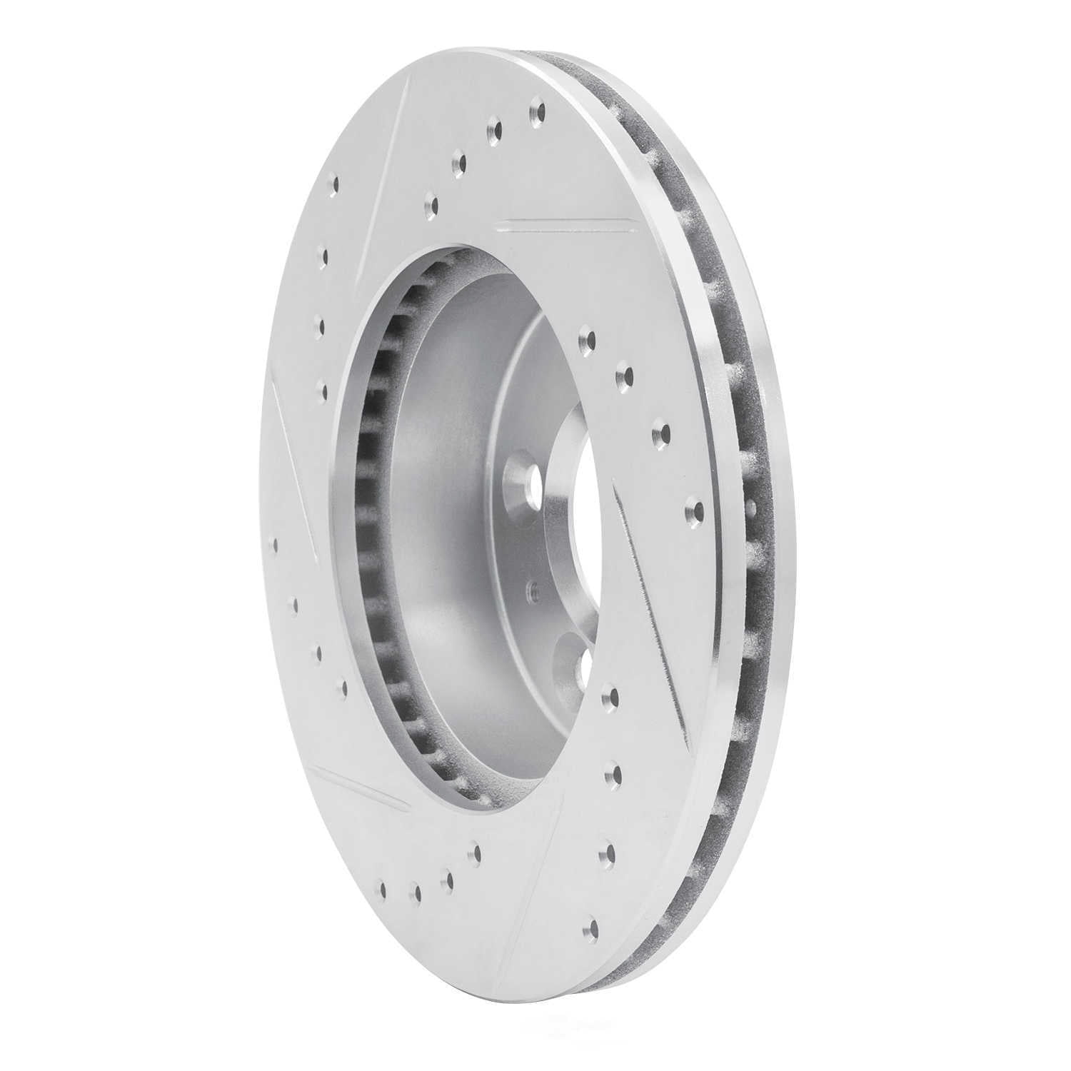 Dynamic Friction Company 631-56012R DFC Brake Rotor - Drilled And Slotted - Silver