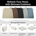 thumbnail image 6 of Shinnwa Chair Cushions for Kitchen Chairs Set of 4 Dining Chair Pads with Ties U Shaped Non Slip Back Removable Cover 16" x 16.5" Gray, 6 of 7
