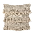 thumbnail image 2 of Saro Lifestyle Moroccan Wedding Blanket Style Fringe Cotton Down Filled Throw Pillow, 2 of 4