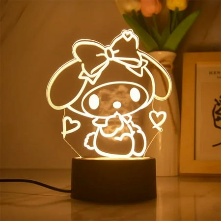 

Kawaii Cinnamoroll Kuromi Night Light Table Lamp Hello Kitty My Melody Desktop Decor Led Anime Bedroom Bedside Lamp WJ WJ WJ