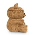 thumbnail image 4 of G6 Collection Brown Bear Rattan Storage Basket with Lid, Decorative Home Decor, Hand Woven, Shelf Organizer (1 Pack), 4 of 6