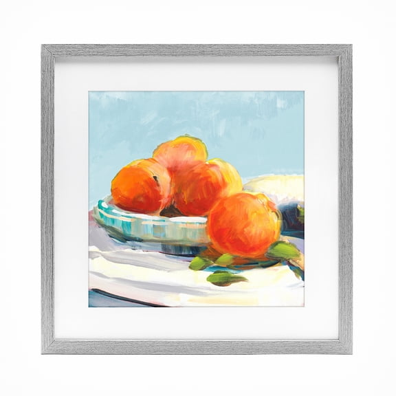 Stupell Industries Modern Citrus Plantation Still Life Gray Framed Print Under Glass, 16 x 16, by Jane Slivka