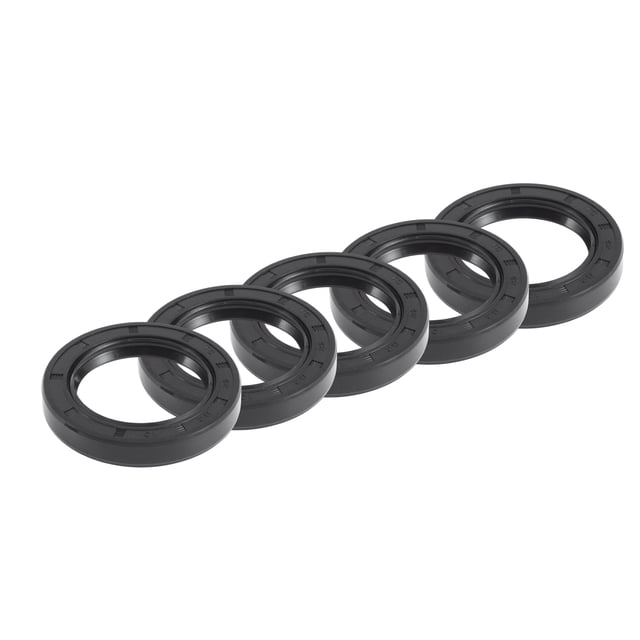 Unique Bargains Sello de Aceite Universal TC Doble Labio con Resorte de Acero Anillo de Sello de Eje Rotativo 42x62x10mm Alta Presión Caucho NBR Negro 5pcs
