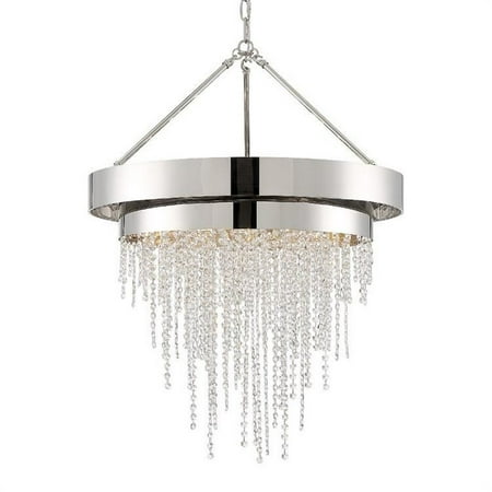 

Crystorama Lighting CLA-A3206-PN-CL-MWP Clarksen - 6 Light Chandelier in Classic Style - 26 Inches Wide by 36.25 Inches High Polished Nickel Finish with Hand Cut Crystal