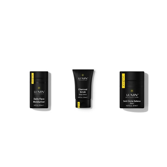 Set de cuidado facial Lumin Boss Trio para hombre, suministro de 2 meses