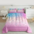 thumbnail image 2 of Castle Fairy 2Pcs Bling Crystal Abstract Gradient Twin Comforter Set, 2 of 8