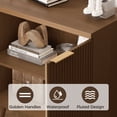thumbnail image 5 of TopComfy Buffet Cabinet with Storage, Modern Wood Storage Cabinet with 2 Doors for Coffee Bar, Kitchen, Entryway, Dining Room & Living Room, Walnut, 5 of 7