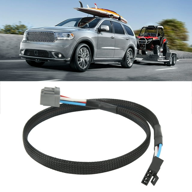 Brake Control Adapter Harness, T Connector ABS Copper Trailer Brake Controller Harness Plug and Play Easy Control with Straps for Car