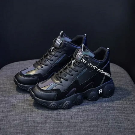 

NAYUKA Women New Casual Lace Up Sneakers Female 2023Spring New Thick Sole Non-slip Shoes Lady Waterproof Colorblock Chunky Sneakers