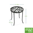 thumbnail image 3 of Achla Designs Round Trivet Plant Stand, 14 Inch Tall, Graphite Powder Coat Finish, 3 of 4