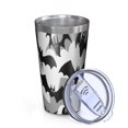 thumbnail image 2 of 16oz Tumblers Black and Gray Halloween Bats Stainless Steel Vacuum Insulated Double Wall Travel Tumbler Cups Mug with Lid and Straw,Cleaning Brush for Coffee,Tea, 2 of 4