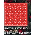 thumbnail image 7 of CBC Crown Women's Christmas Theme Lightweight Soft Silk Feeling Scarf 35" x 35" or 21" x 21", 7 of 7
