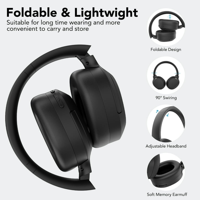ヘッドホン NOISE CANCELLD PLAYTIME EXTENDED IKT Bluetooth Headphones Wireless Noise Cancelling 45dB Over