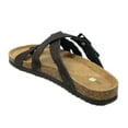 thumbnail image 3 of Gaahuu womens leather braided criss cross memory foam footbed sandal, 3 of 5