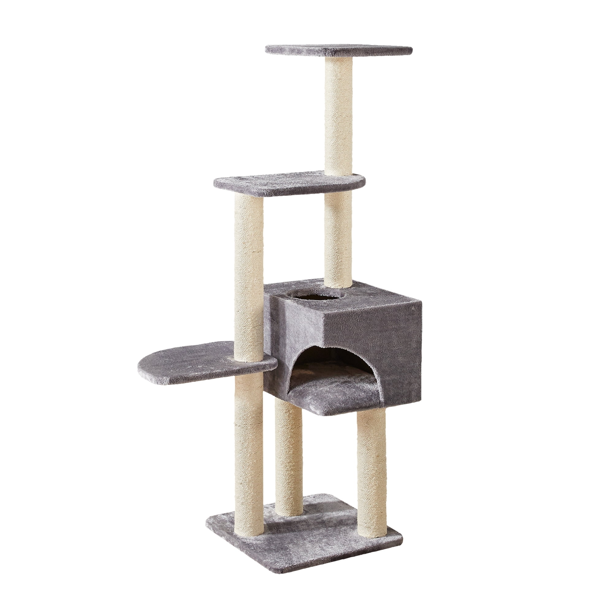 Two by Two Monroe - Gray Scratching Post Cat Furniture - 54.3 in. Tall