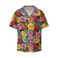 thumbnail image 5 of Daiia Daisies Flowers Men's Linen Shirts Short Sleeve Casual Shirts Button Down Shirt for Men Beach Summer Wedding Shirt-Small, 5 of 6