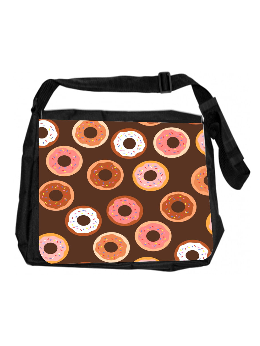 Donuts Design Cross Body Shoulder Messenger Laptop Bag