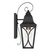 The Great Outdoors 73351-757 Cardigan 15 Tall Outdoor Wall Sconce - Sand Coal Black /