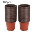thumbnail image 1 of 100 Two-Color Flower Pot Plastic Red And Black Transplant Pot Flower Pot 110#, 1 of 8