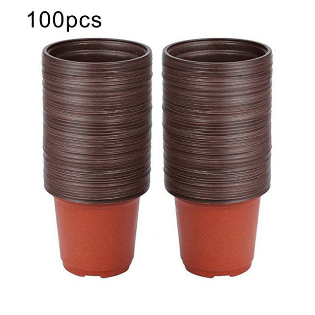 100 Two-Color Flower Pot Plastic Red And Black Transplant Pot Flower Pot 110#
