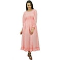 thumbnail image 1 of Bimba Robe Maxi Longue Décontractée en Coton pour Femme à Taille Smockée, 1 of 8