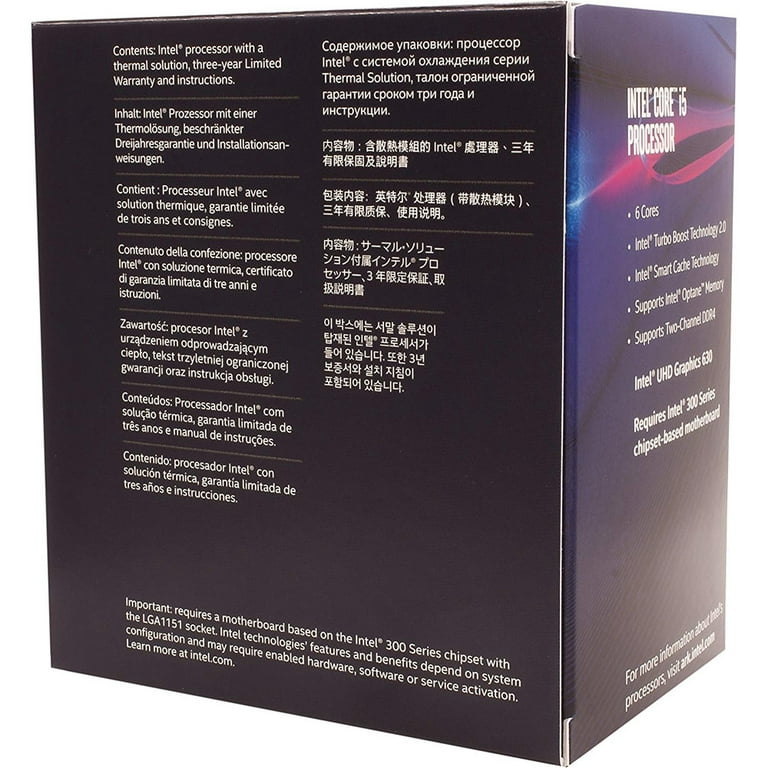 Intel Core i5-8500 3.0 GHz Six-Core LGA 1151 Processor (Retail